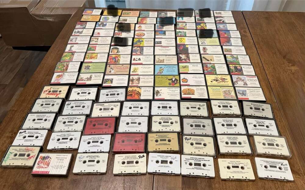 Scholastic Cassette Tapes Lot of 105 Childrens Audio Books and Music